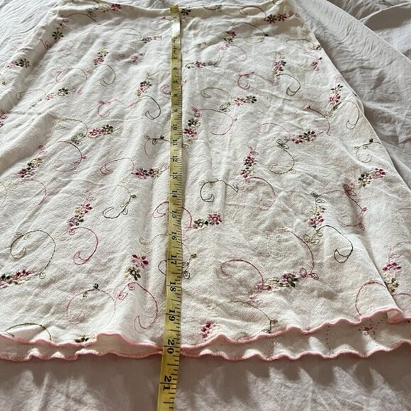 VTG Studio Y Embroidered Mini Skirt 5 / 6 Floral A-line Coquette Festival Y2k - Picture 7 of 8
